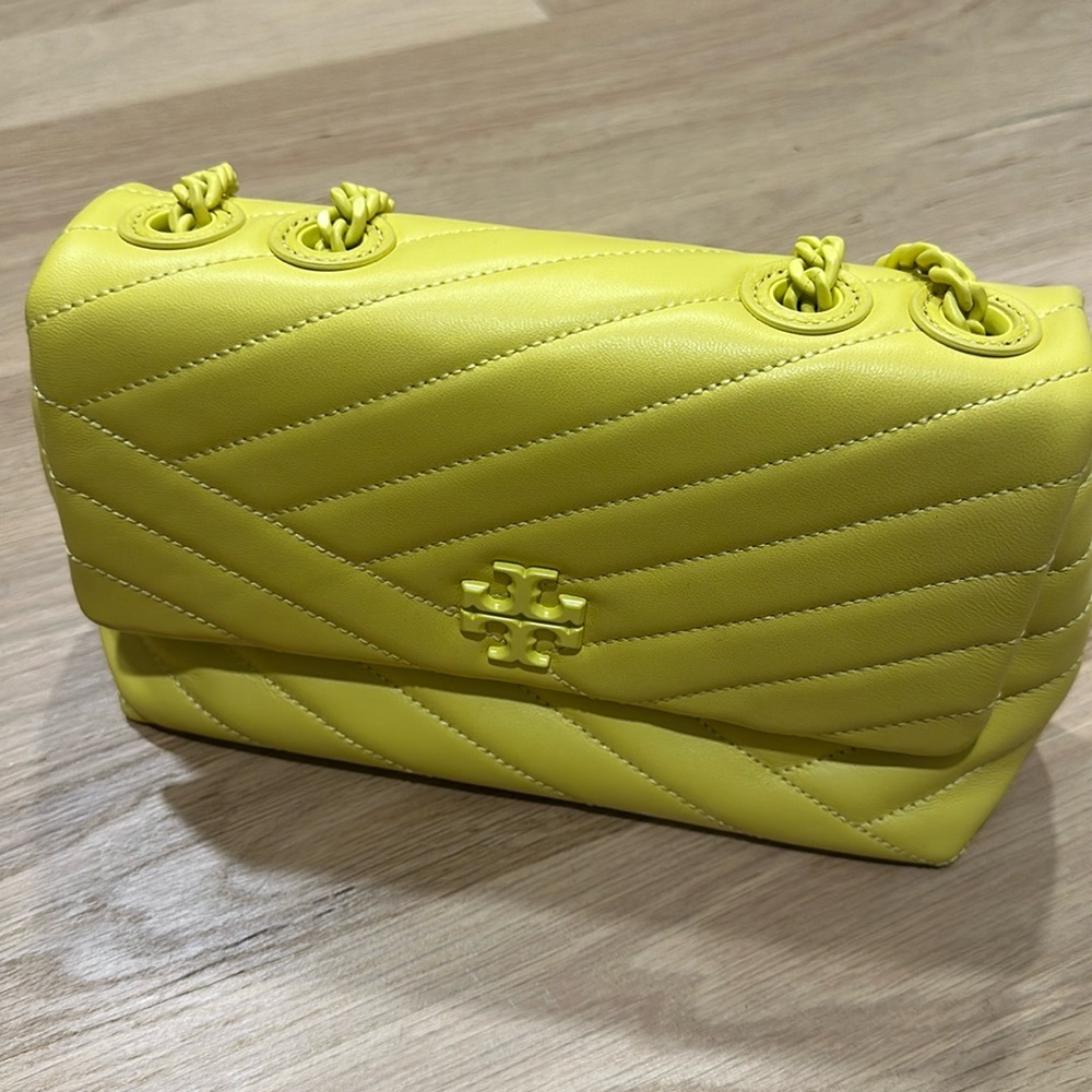 Tory Burch leather yellow satchel